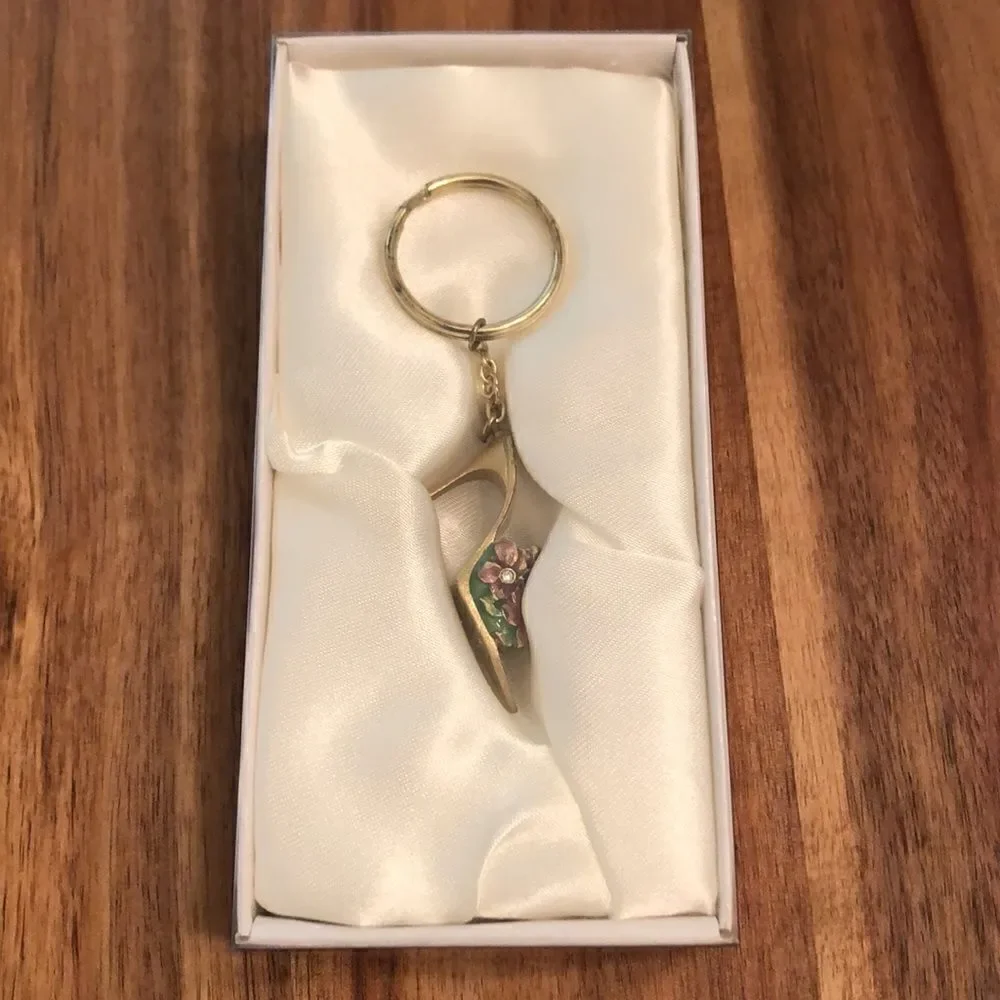 Ashleigh Manor | High Heel Enamel and Rhinestone Keychain